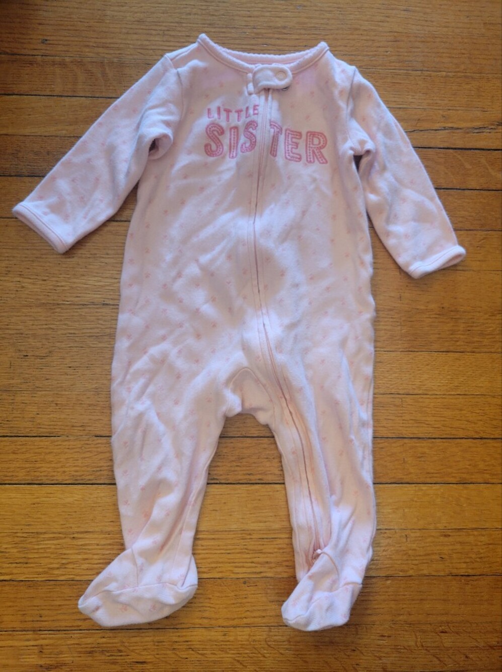Girls' Pink 3-Piece Soft Cotton Set- 3-6 Months - Picture 8 of 11